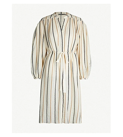 Three Graces London Julienne Striped Cotton-blend Dress In Sennen Stripe