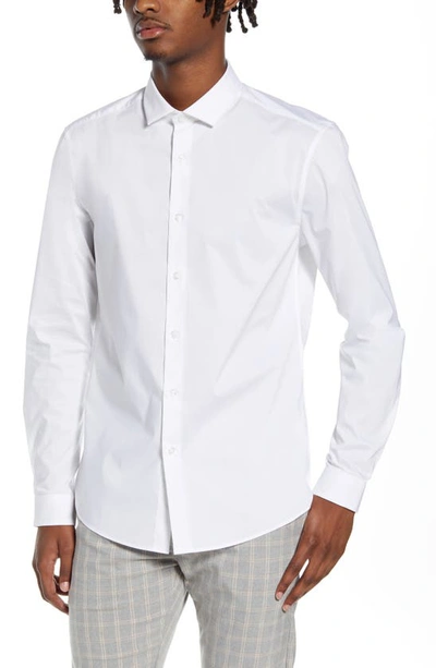 Topman Stretch Form Flow White Button-up Shirt