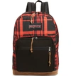 Jansport Right Pack Expressions Backpack - Red In Red Diamond Plaid