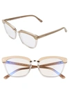 Tom Ford Cat-eye Transparent Acetate Optical Frames In Shiny Pink/clear Blue Light