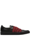 Givenchy Men's Urban Street Multi-elastic Slip-on Sneakers In Black