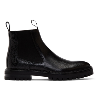 Lanvin Grained-leather Chelsea Boots In Black