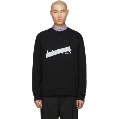 Lanvin Hidden Logo-print Cotton Sweatshirt In Black