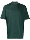 Lanvin High-neck Cotton T-shirt In Green
