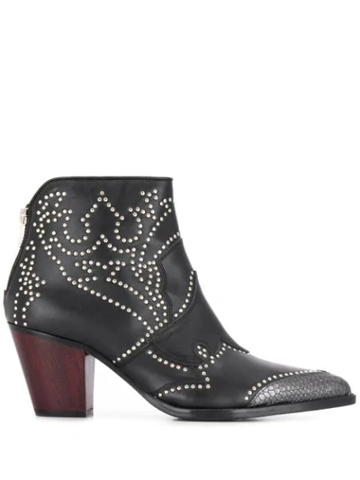 Zadig & Voltaire Women's Cara Studded Ankle Booties In Black | ModeSens