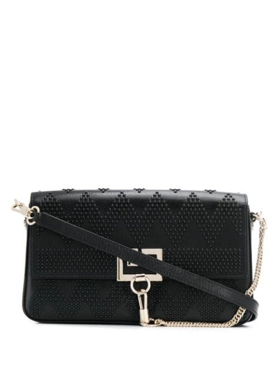 Givenchy Chevron Studded Leather Shoulder Bag In Black