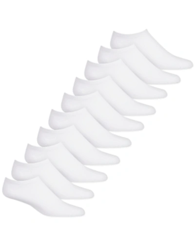 Hue Women's 10 Pack No-show Sport Socks In White