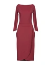 Chiara Boni La Petite Robe Midi Dress In Maroon