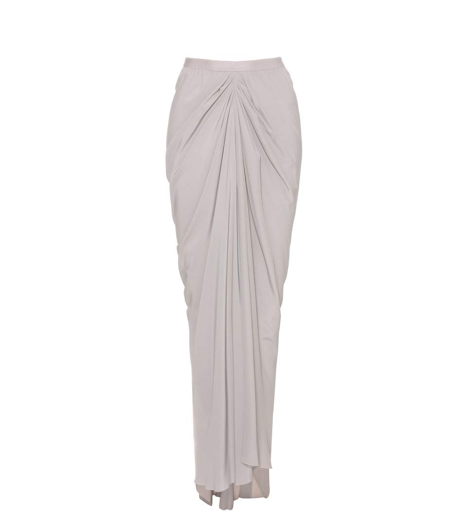 Rick Owens Silk-blend Skirt In Fog | ModeSens