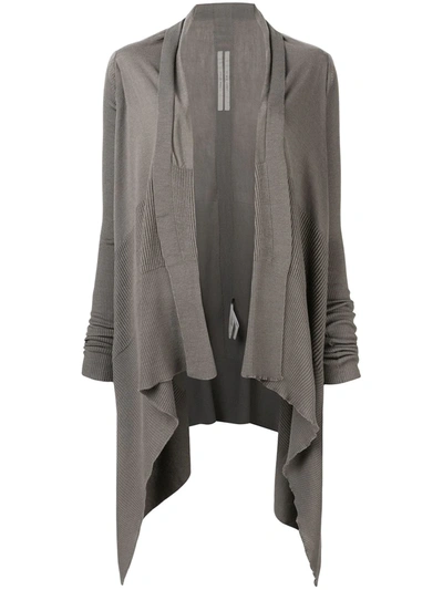 Rick Owens Ribbed Cardi-coat In Ro19fv34 Dust