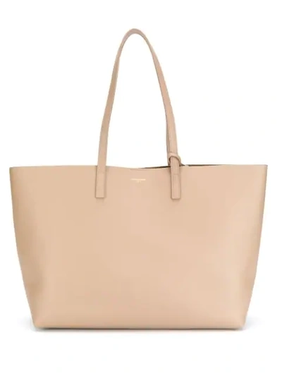 Saint Laurent Shopping Tote Bag In Neutrals