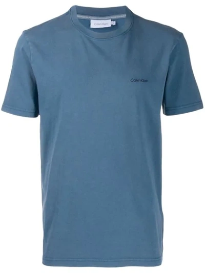 Calvin Klein Round Neck T-shirt In Blue