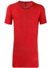 Rick Owens Long Line T In Red