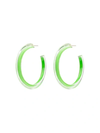 Alison Lou Green Small Jelly Hoop Earrings
