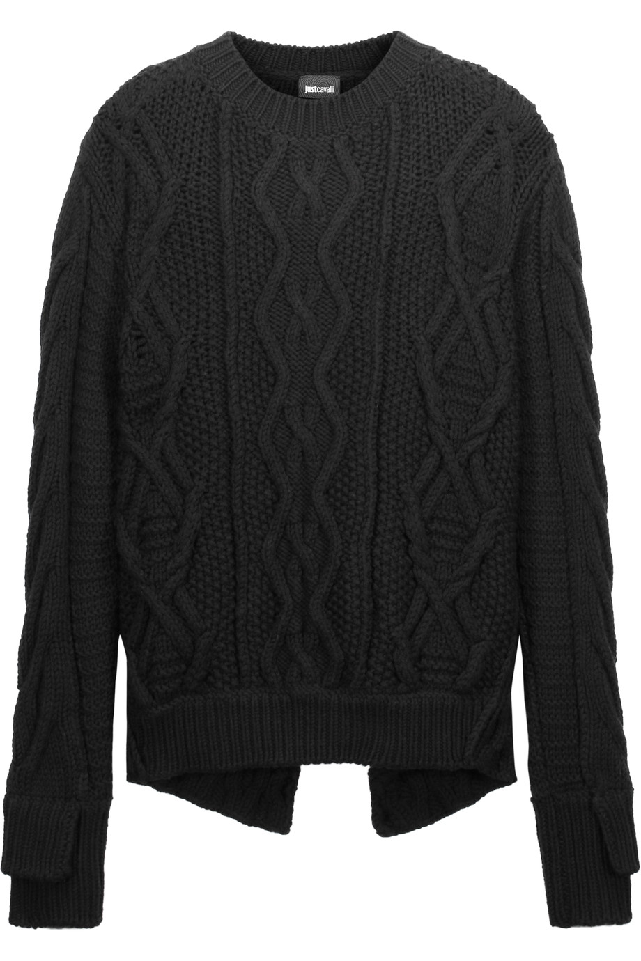 Just Cavalli Cable-knit Wool Sweater | ModeSens