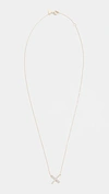 Adina Reyter 14k Gold Pave X Necklace In Yellow