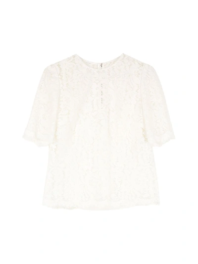 Dolce & Gabbana Lace Top In White