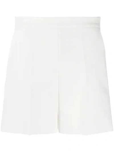 Msgm Side Zip Fastening Shorts In White