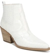Sam Edelman Women's Winona Pointed-toe Mid-heel Leather Booties In Modern Ivory Leather