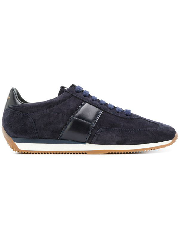 Tom Ford Men's Orford Suede Trainer Sneakers In Blue | ModeSens