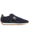 Tom Ford Men's Orford Suede Trainer Sneakers In Blue