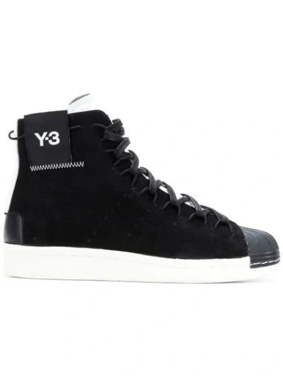 Y-3 Logo Ankle Sneakers - Black