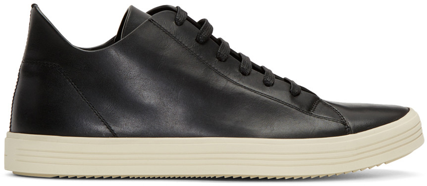 rick owens black low sneakers