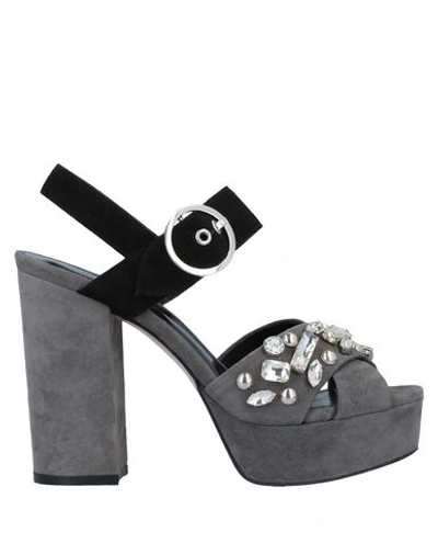 Carpe Diem Sandals In Grey