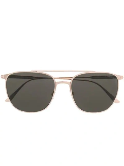 Tom Ford Kip Aviator Sunglasses In Gold