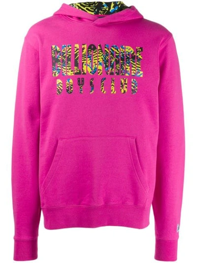 Billionaire Boys Club Logo Print Hoodie In Pink
