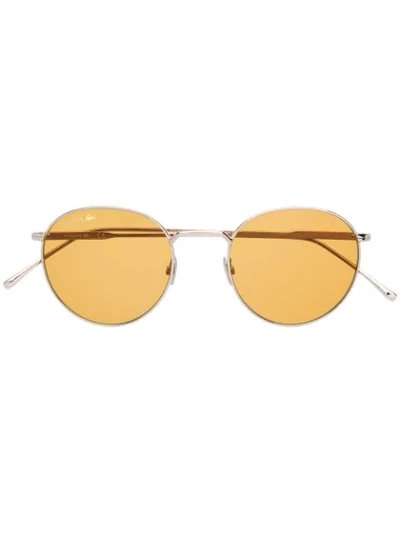 Lacoste Round Metal-frame Sunglasses In Silver