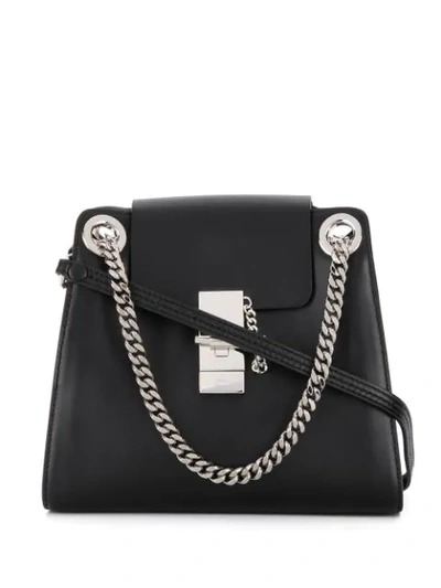 Chloé Annie Mini Leather Shoulder Bag In Black