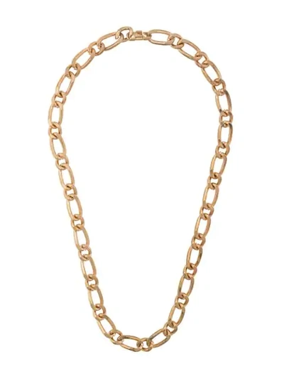 Pre-owned Susan Caplan Vintage 1990's Figaro Chain Necklace In Gold