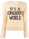 Alberta Ferretti It's A Wonderful World Sweater In Neutrals