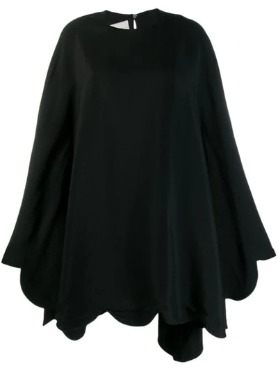 Valentino Black Double-face Viscose Dress