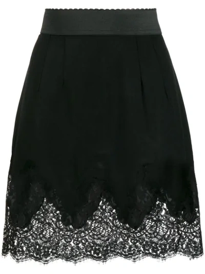 Dolce & Gabbana Lace Skirt In Black
