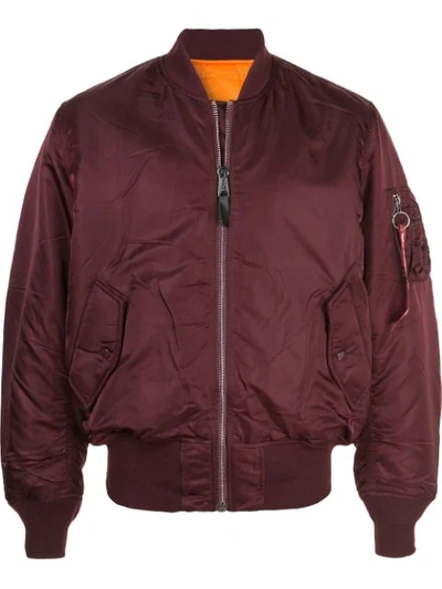 Alpha Industries Oversized Bomber Jacket - Red