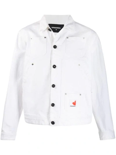 Dsquared2 Over Jean Denim Jacket In White
