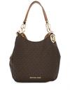 Michael Michael Kors Large Lillie Chain Tote Bag In Brown