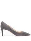 Prada Pointed-toe Pumps In Grey