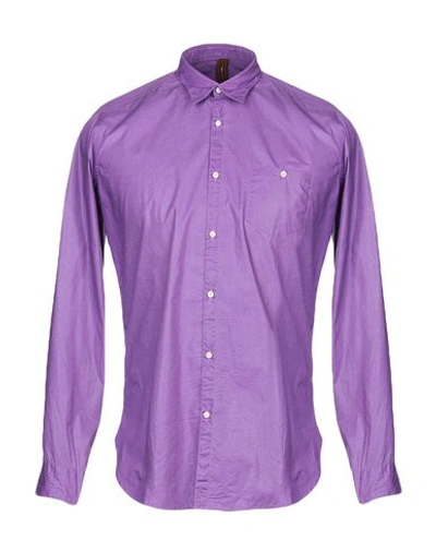 Dnl Solid Color Shirt In Purple