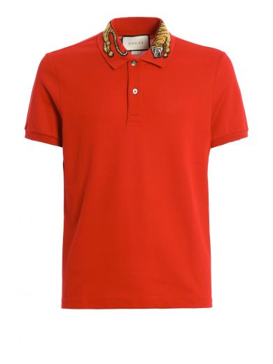 gucci polo tiger collar