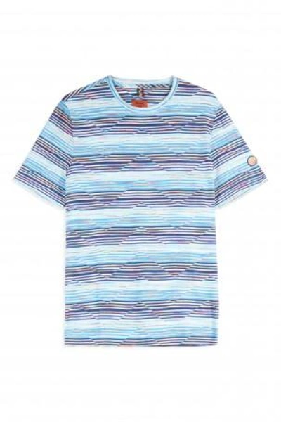 T-shirt Homme Missoni Space Dye - Taille L Orange Multicolore - Coton Jersey