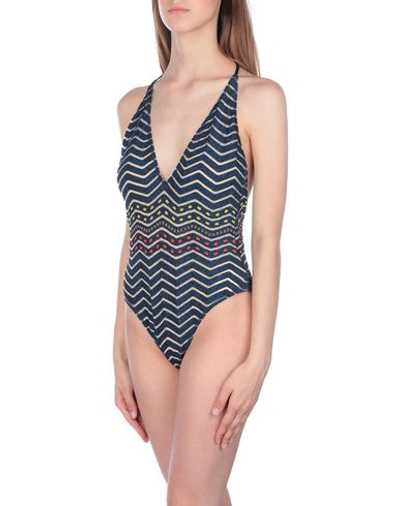 Missoni One-piece Swimsuits In Dark Blue
