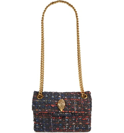 Kurt Geiger Mini Kensington Tweed Shoulder Bag In Open Red