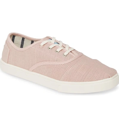 Toms Cordones Sneaker In Ballet Pink Canvas