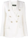 Balmain Vscose-wool Blend Blazer In White