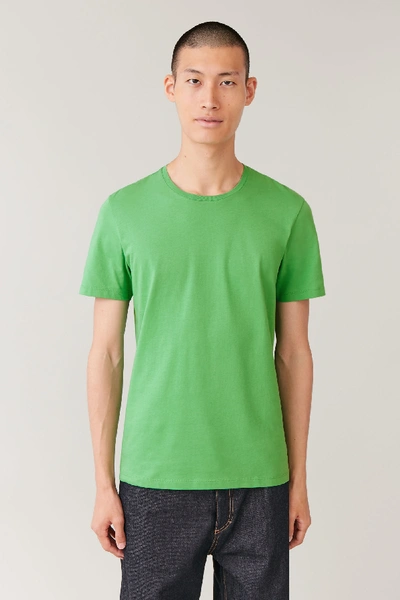 Cos Round-neck T-shirt In Green