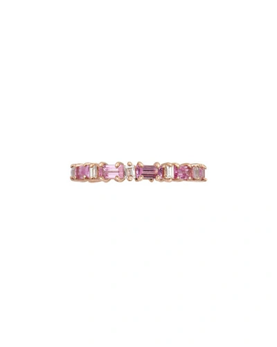 Stevie Wren 14k Rose Gold Pink Sapphire Eternity Ring