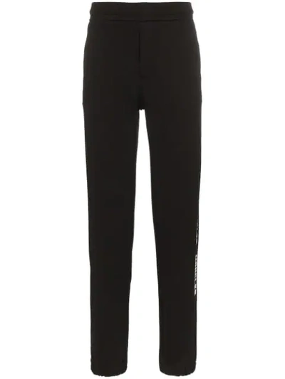 Moncler Triple Logo Track Trousers In Black